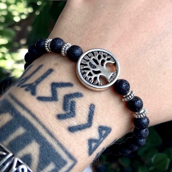 🔴 Tree of life & lava rock oil diffuser bracelet - Picture 4 of 12
